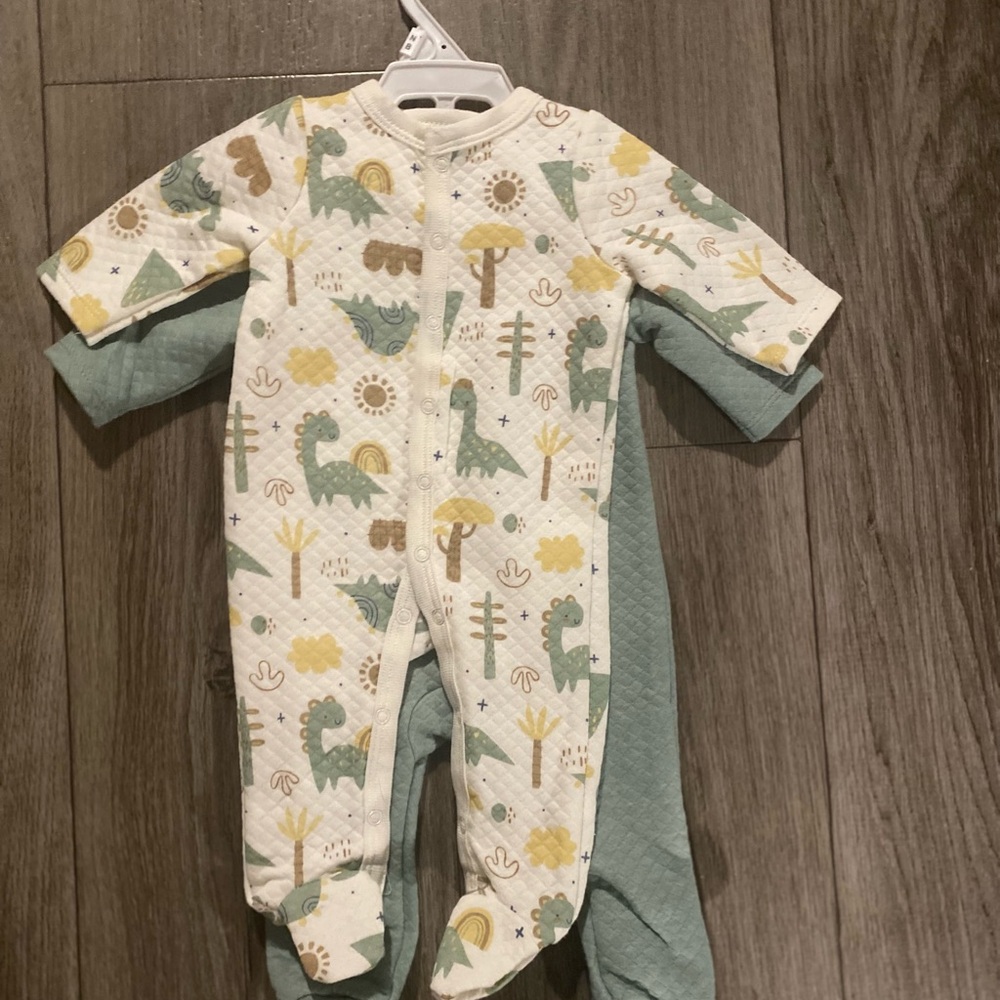 NWOT 2 Sterling Baby Dinosaur Print Kids One Piece